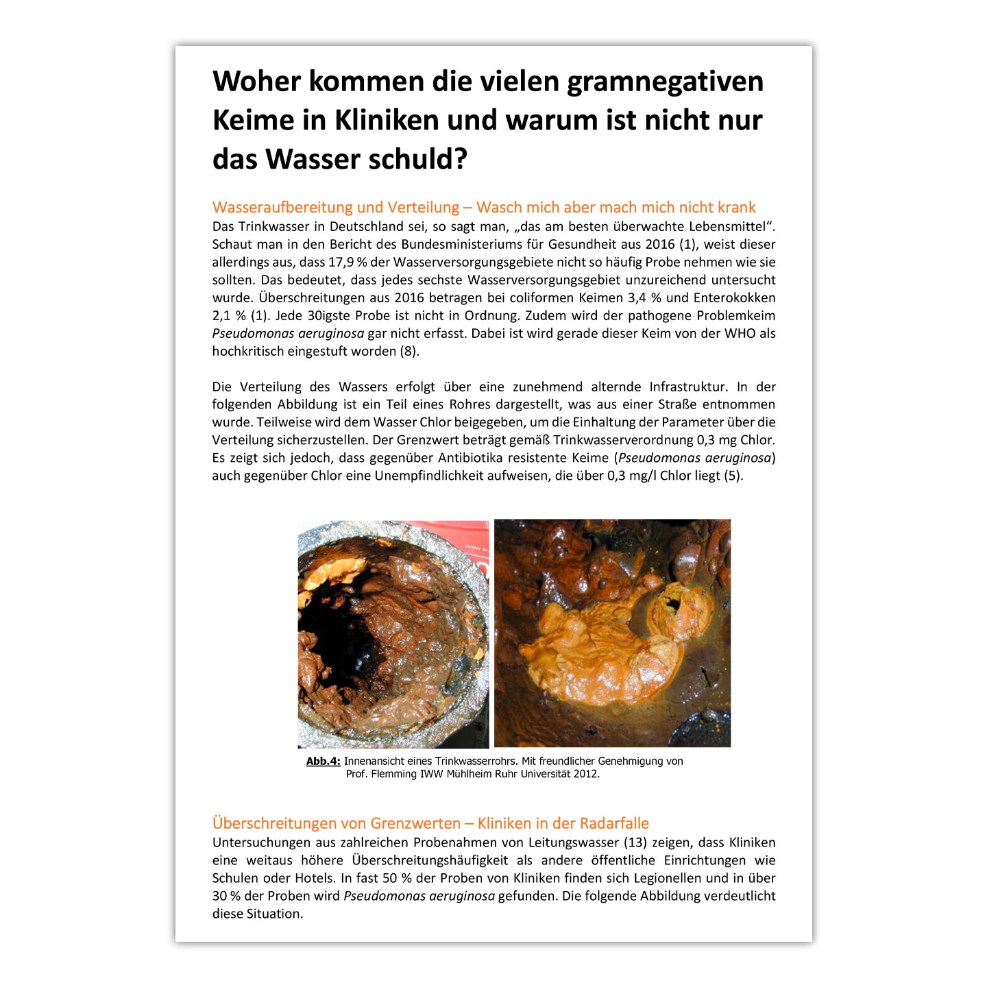 Woher kommen die vielen gramnegativen Keime in Kliniken und warum ist nicht nur das Wasser schuld?