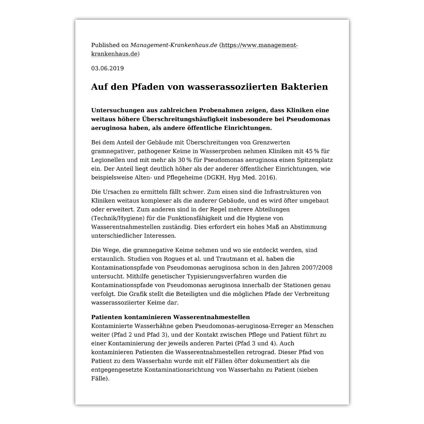 Auf den Pfaden von wasserassoziierten Bakterien